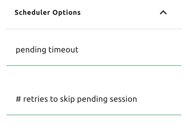 Modify resource group scheduler options