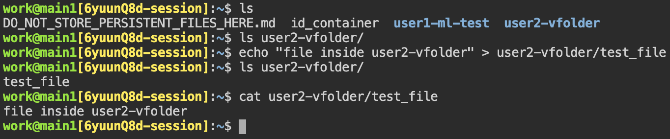 Mounted folders in terminal